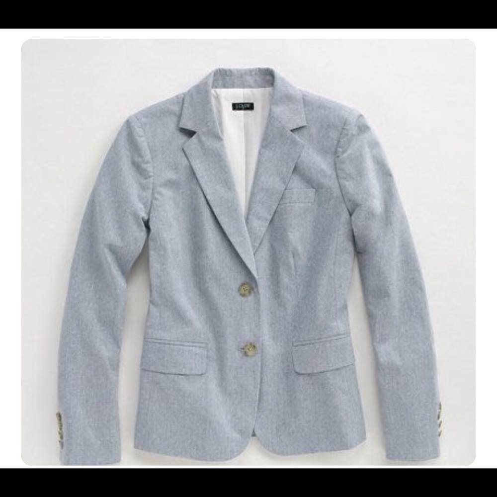 NWT J.Crew Light Blue Denim Blazer